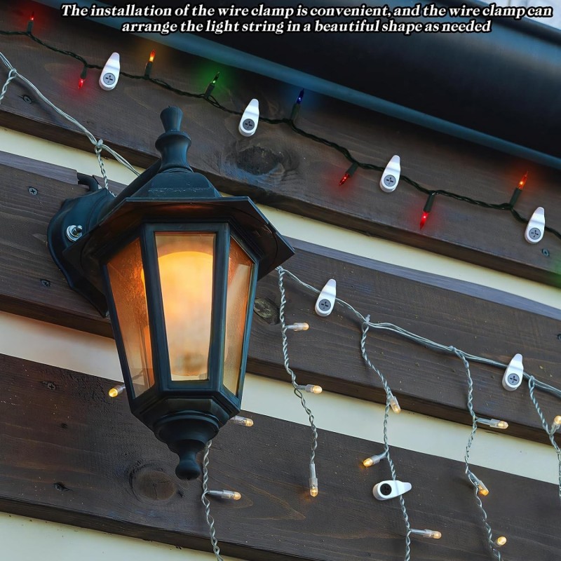 Plastikowe haczyki druciane Geckoteq do girland i lampek imprezowych