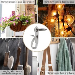 Ganchos de alambre de acero inoxidable GeckoTeq para guirnaldas e iluminación de fiestas