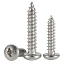 GeckoTeq pyöreä pää Phillips Screw ruostumaton teräs - 2 kokoa