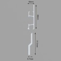 Asta appendiabiti autoadesiva GeckoTeq Cleat Z Bar - per set da 2