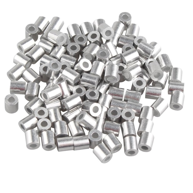 GeckoTeq Casquillo de compresión con tope de cable para fabricante de pezones con extremo roscado - 7 kg