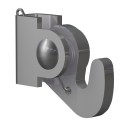 Artiteq Clamp hook 4x4mm aluminum - 20kg