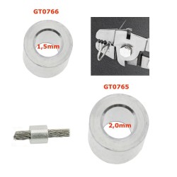 GeckoTeq Casquillo de compresión con tope de cable para fabricante de pezones con extremo roscado - 7 kg