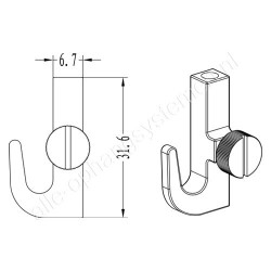 AOS zware schilderij ophanghaak 8kg