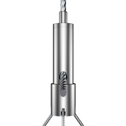 Geckoteq Abrazadera de alambre autofrenante con base divisoria - 20kg