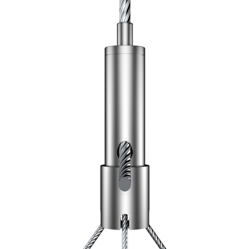 Geckoteq Abrazadera de alambre autofrenante con base divisoria - 20kg