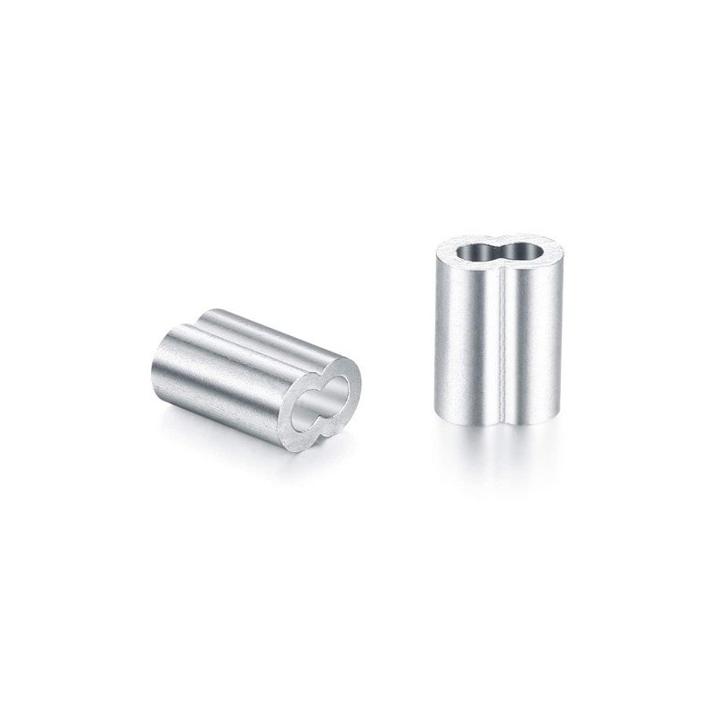 Geckoteq Kompressionsbuss Trådklämma 1,5mm i svart och aluminium