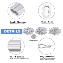 Geckoteq Puristusholkki Vaijerikiristin 1,5 mm mustaa ja alumiinia