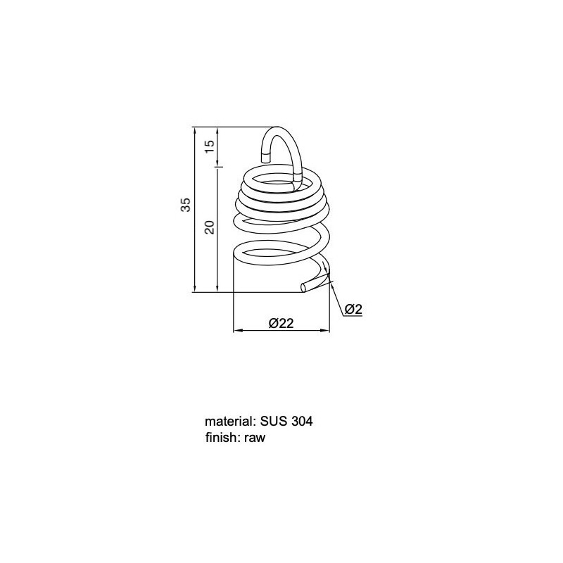 Geckoteq Spiral korkskruv fjäderankare - 5 kg - i 2 längder