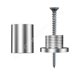 GeckoTeq Ancoraggio a soffitto piatto avvitabile per 1 filo - 25 kg