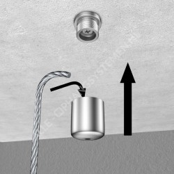 GeckoTeq Ancoraggio a soffitto piatto avvitabile per 1 filo - 25 kg