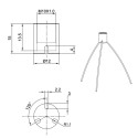 Geckoteq Anclaje de techo atornillable con divisor para 3 hilos - 15kg