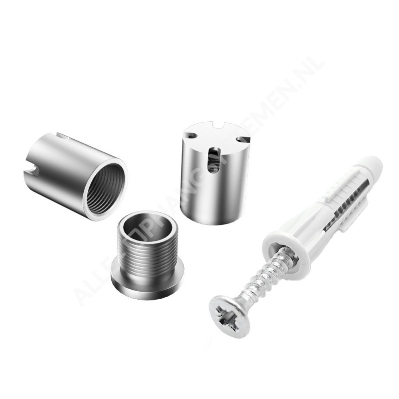 Geckoteq Anclaje de techo atornillable con divisor para 4 hilos - 15kg