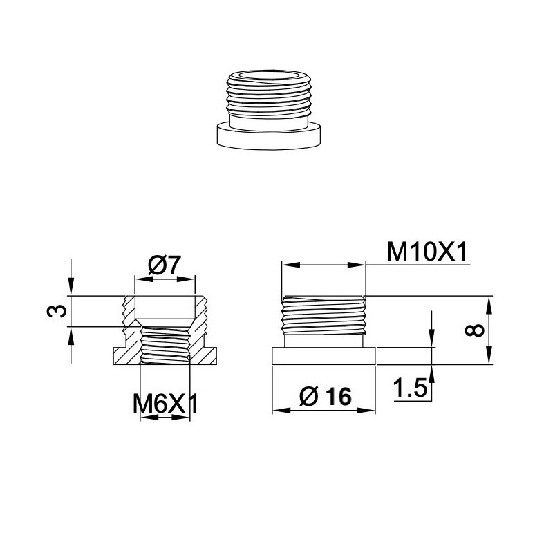 GeckoTeq Screw system ceiling Anchor for 4 wires - 15kg