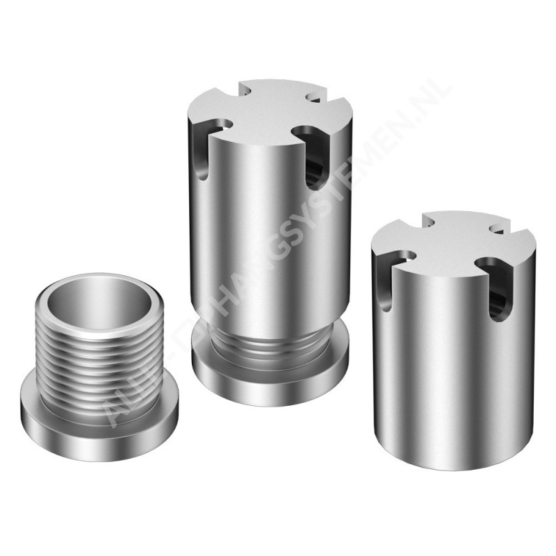 Geckoteq Ancoraggio a soffitto avvitabile con sdoppiatore per 4 fili - 15kg