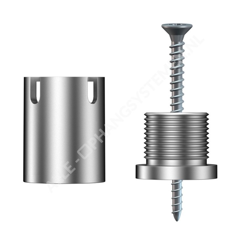 Geckoteq Anclaje de techo atornillable con divisor para 4 hilos - 15kg