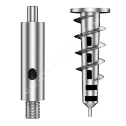 Ancoraggio a spirale a vite Geckoteq con Gripper