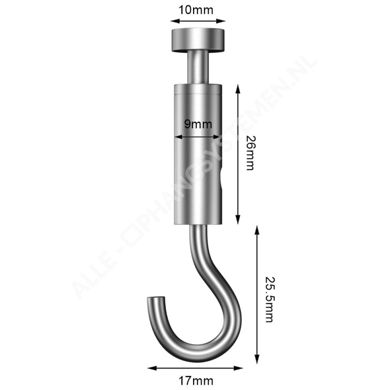 GeckoTeq Selvlåsende løkkekrog - 20 kg