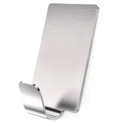 Gancio da parete autoadesivo in acciaio inox – gancio adesivo resistente senza foratura (3x)