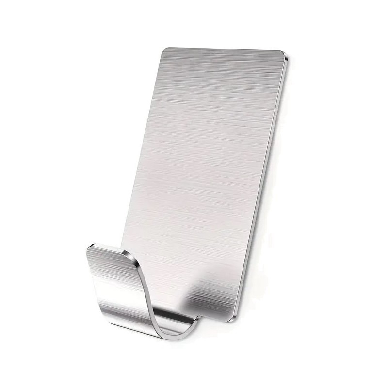 Gancio da parete autoadesivo in acciaio inox – gancio adesivo resistente senza foratura (3x)