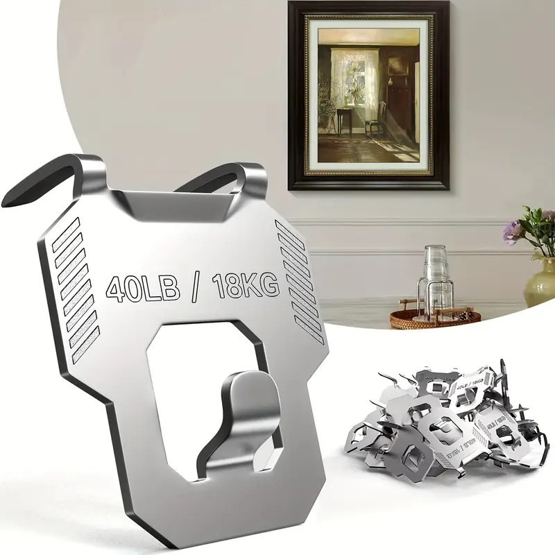 Crochet de suspension à griffes pour plaques de plâtre 18 kg – Crochet métallique robuste pour tableaux et miroirs