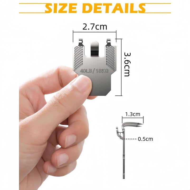Plasterboard Claw Hanging Hook 18 kg – Strong Metal Hook for Pictures and Mirrors