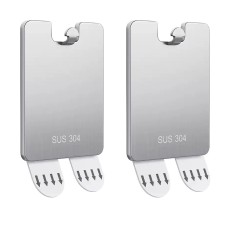 Gancho de pared autoadhesivo de acero inoxidable SUS 304: gancho resistente de acero inoxidable para colgar sin necesidad de tal