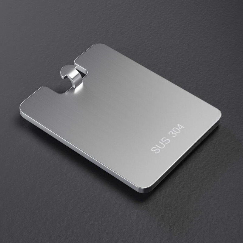 Gancho de pared autoadhesivo de acero inoxidable SUS 304: gancho resistente de acero inoxidable para colgar sin necesidad de tal