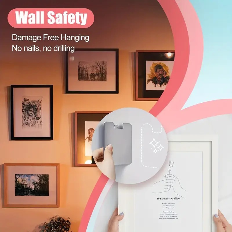 Gancho de pared autoadhesivo de acero inoxidable SUS 304: gancho resistente de acero inoxidable para colgar sin necesidad de tal