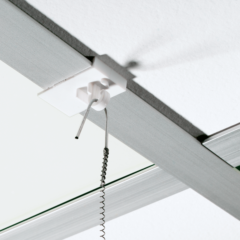 GeckoTeq 2kg Gancho de clip deslizante de techo plástico blanco - por pieza