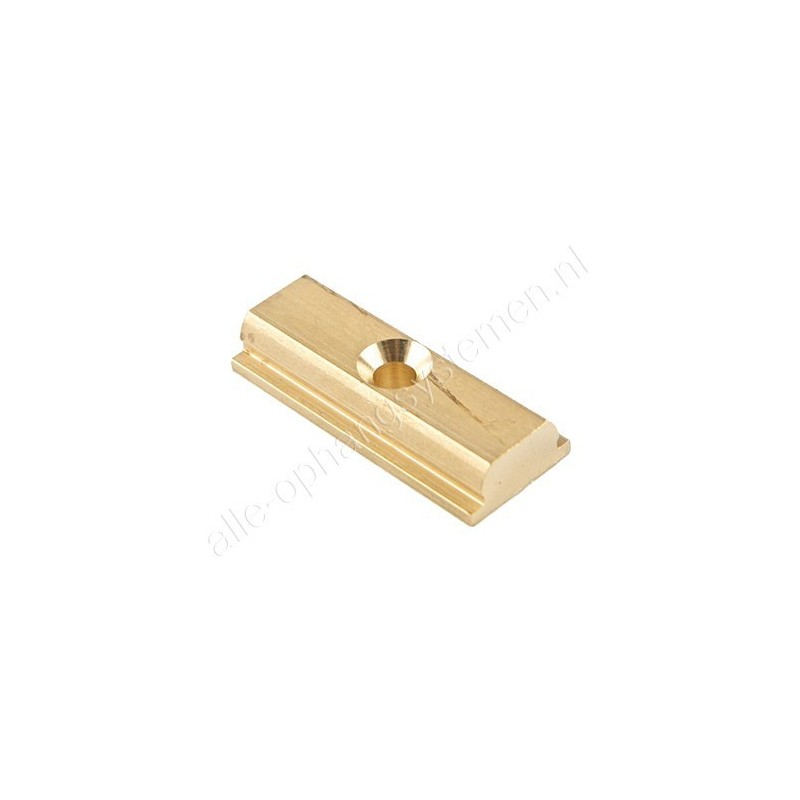 STAS Rail Connector Messing - Langwerpig