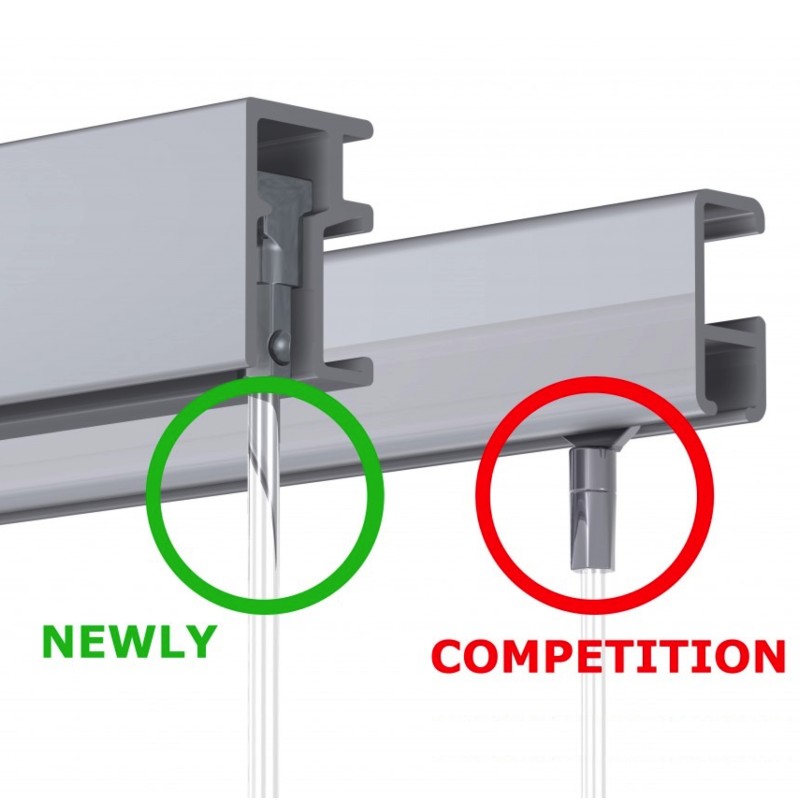 Newly R20 Rail - 200cm - 30kg - 2 kleuren