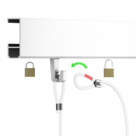 GeckoTeq Steel Wire with Loop in white  - 1,6mm
