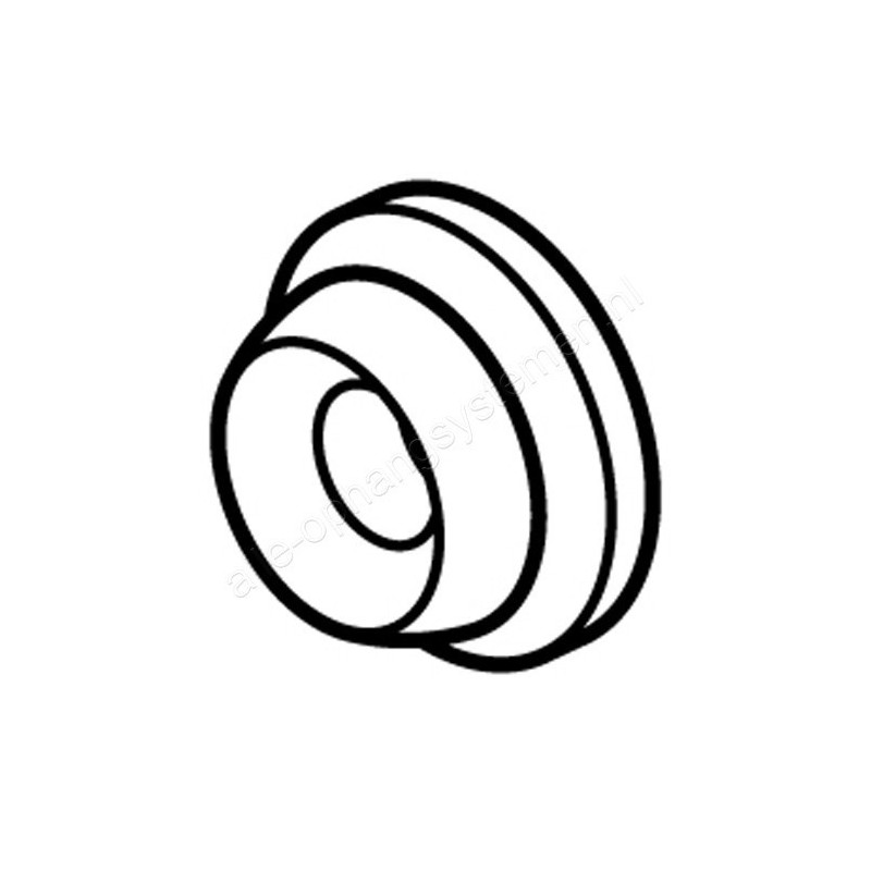 STAS rail muurclip messing - rond