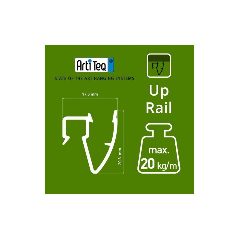 Artiteq Up Rail in wit primer