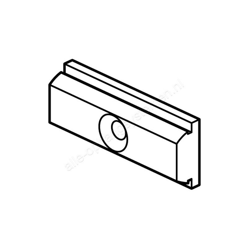 STAS rail connector messing - langwerpig