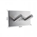 GeckoTeq Stainless Steel Selfadhesive Hook - 2 hanging points