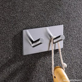 GeckoTeq Stainless Steel Selfadhesive Hook - 2 hanging points