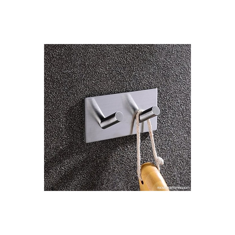 GeckoTeq Roestvrij stalen zelfklevende schuine Haken - 2 ophang punten