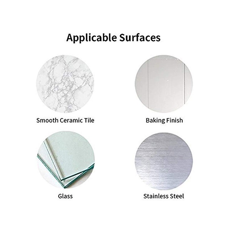 GeckoTeq Roestvrij stalen zelfklevende Haak rond - 2 ophang punten