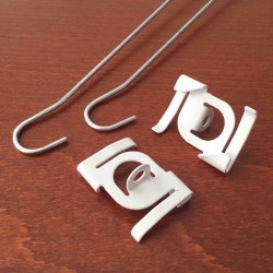 Geckoteq Clip da soffitto in metallo bianco - 7kg