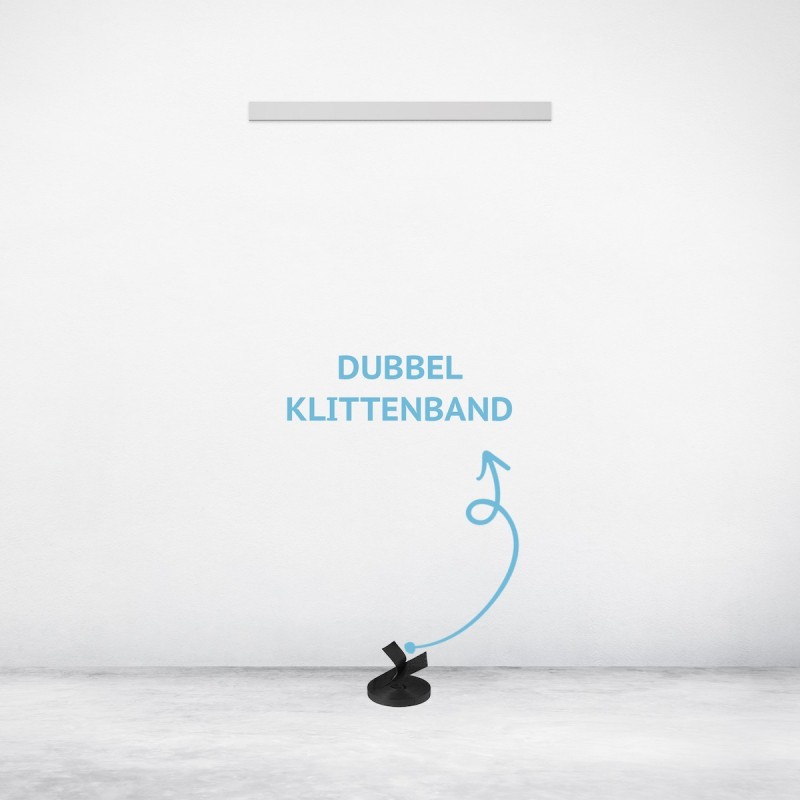 Tapijt Rail 200cm wit incl. 2 Velcro strips