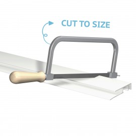 Teppichtapetenschiene 200cm weiß inkl. 2 Klettbänder - in Kombination mit der Artiteq Click Rail Pro