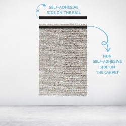 Tappeto Tapestry Rail 200 cm bianco con 2 strisce in velcro - in combinazione con Artiteq Click Rail Pro