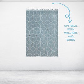 Teppichtapetenschiene 200cm weiß inkl. 2 Klettbänder - in Kombination mit der Artiteq Click Rail Pro