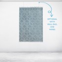Carpet Tapestry Rail 200cm blanco incluye 2 tiras de velcro - en combinación con el Artiteq Click Rail Pro