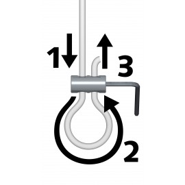 Artiteq Loop Maker nickelpläterad (med 2 insexskruvar) - 10 kg