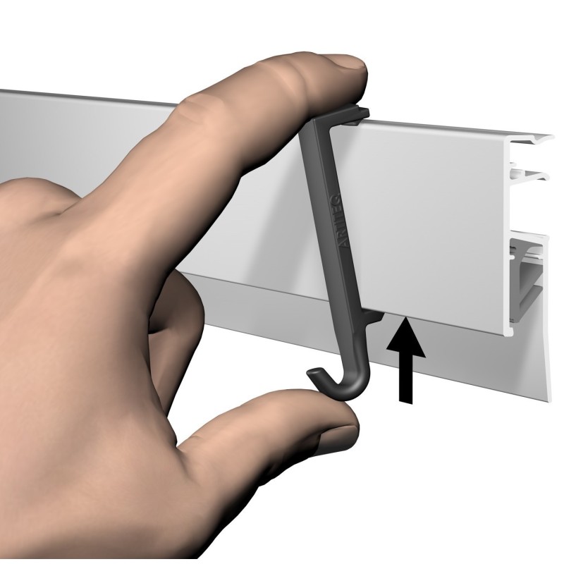 Artiteq Info Rails Clip Hanger 1kg - in 2 colours