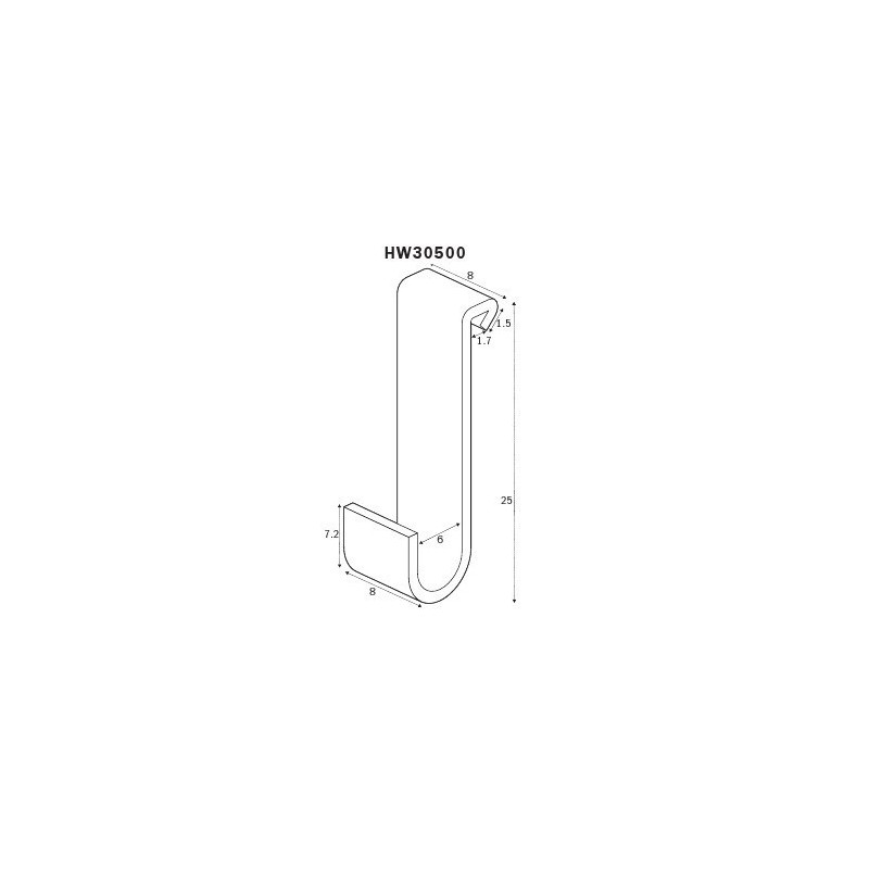 STAS Partition wall hook - Sepa Normal