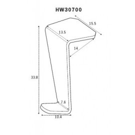 STAS Slatwall Partition Hook - Alu Interselect